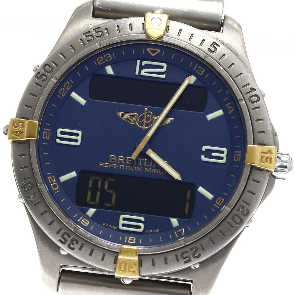 ブライトリング BREITLING F65062 エアロスペース リピテーションミニッツ クォーツ メンズ _896431【中古】