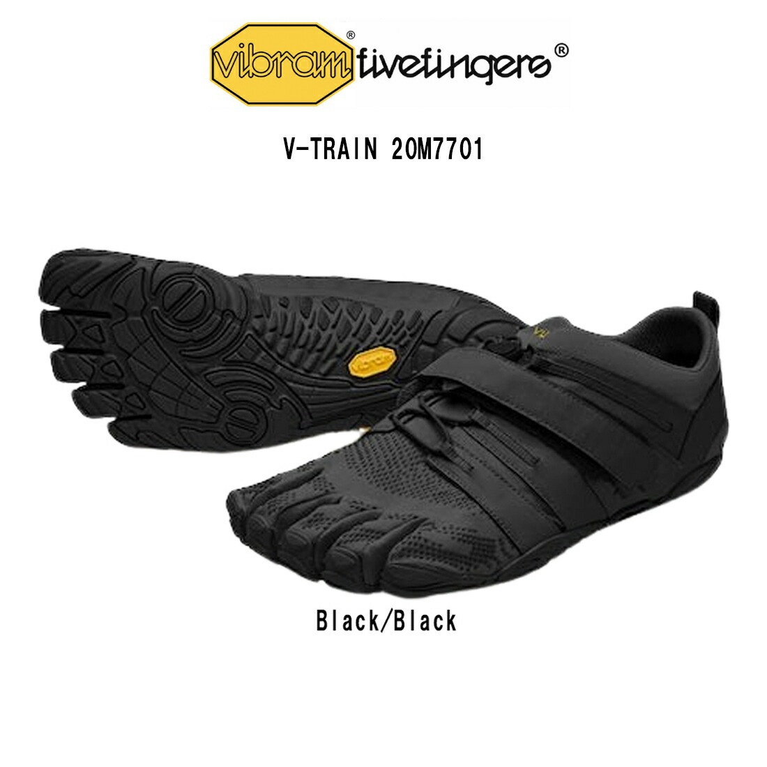 Vibram FiveFingers メンズ 五本指 ランニングシューズ 4mm XS TREK ジム スポーツ ブラック 男性用 V-Train 2.0 20M7701