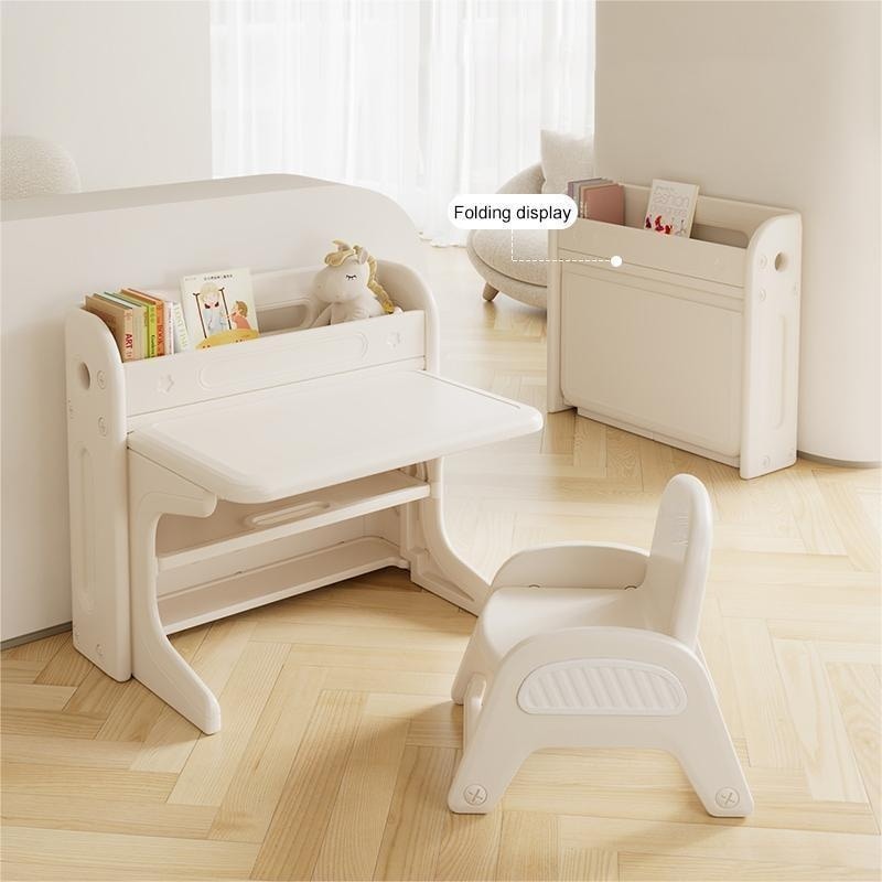 折りたたみキッズデスク チェア セット 多機能 省スペース お絵描きデスク 棚付き キッズテーブル ミニテーブル 子供用 学習色机セット 勉強机 学習デスク お絵かきボード テーブル da