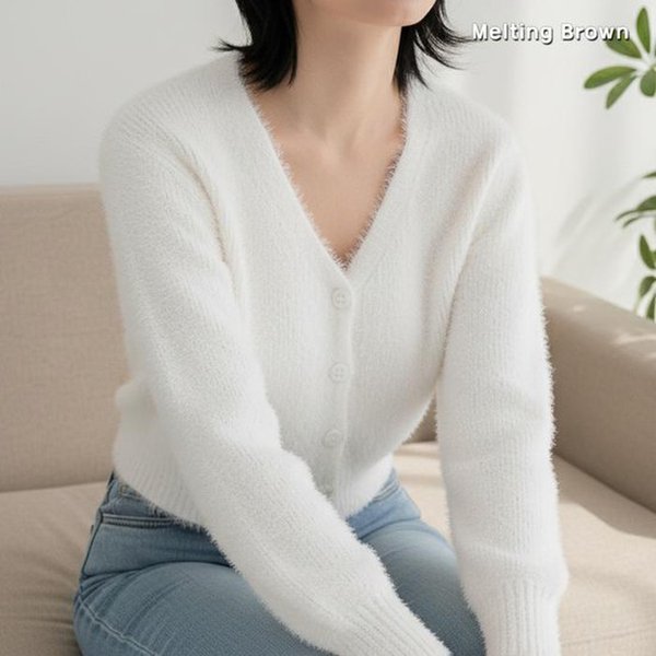 女性用クロップカーディガン 女性用Vネックカーディガン K12