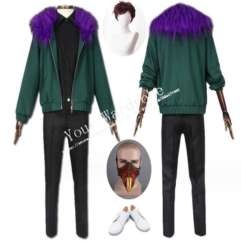 僕のヒーローアカデミア 風 オーバーホール コスプレ衣装 ウィッグ 靴 お面 cos アニメ ゲーム コスチューム パーティーグッズ ハロウィン仮装