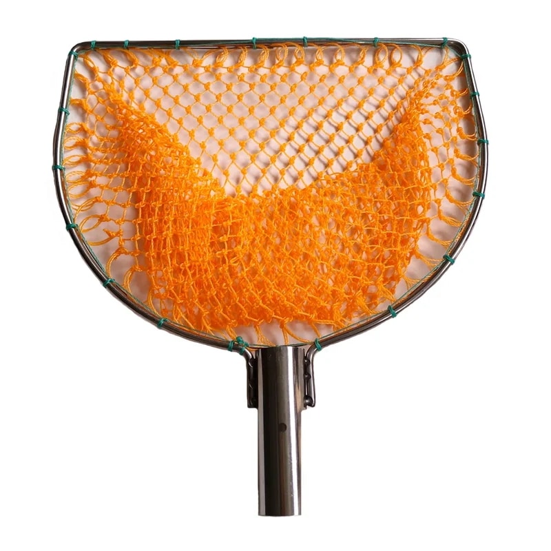 ソリッドリングフラットネット,強力なナイロンネットワーク,光深度スクープネット,ステンレス鋼のディップネット,釣りアクセサリー,2540cm