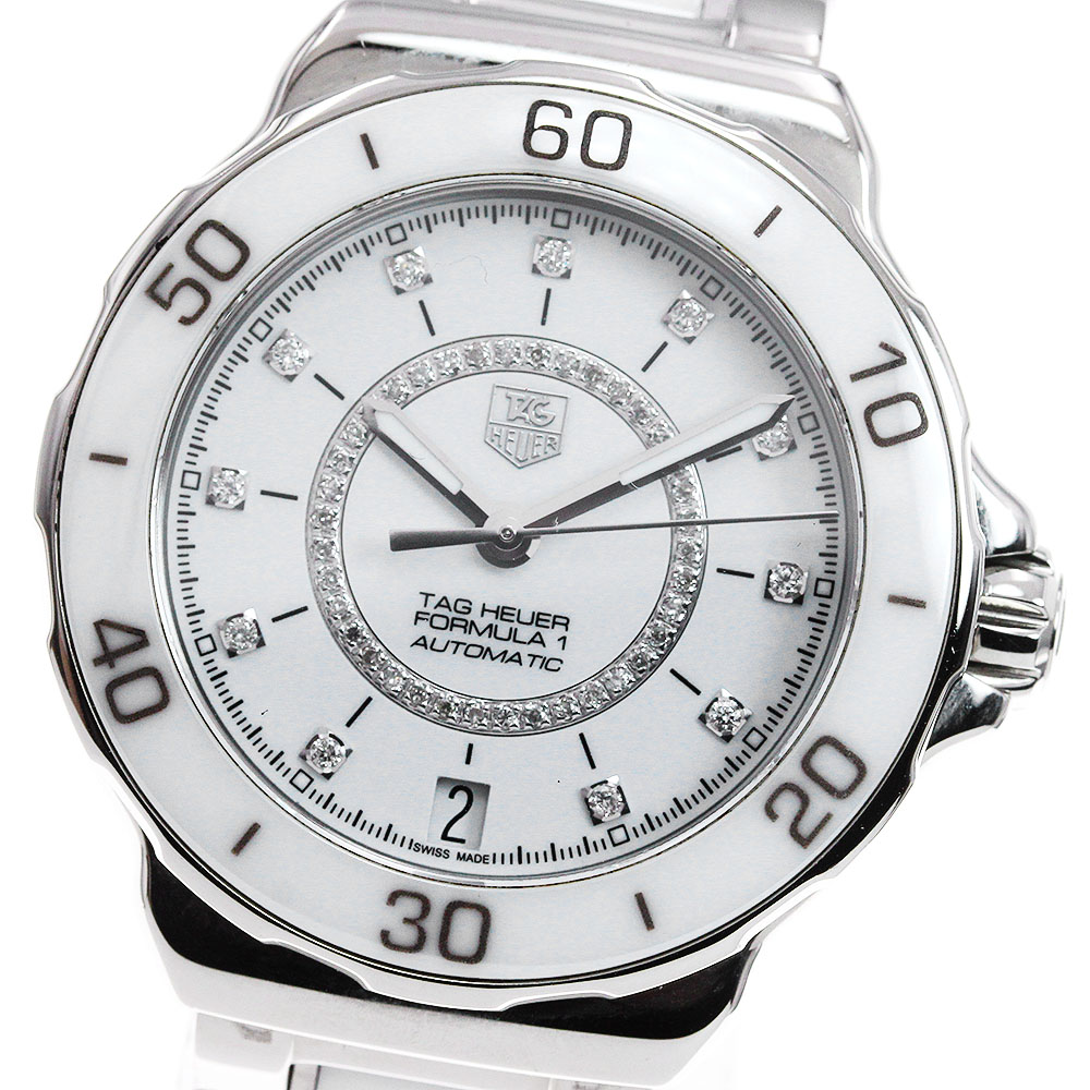 タグホイヤー TAG HEUER WAU2211 フォーミュラ1 デイト 11P ダイヤモンド 自動巻き レディース 良品 _843308【中古】