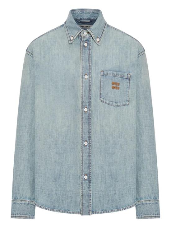 MIU MIU Women Shirts GWC133SOOO 18JI F0076 CELESTE