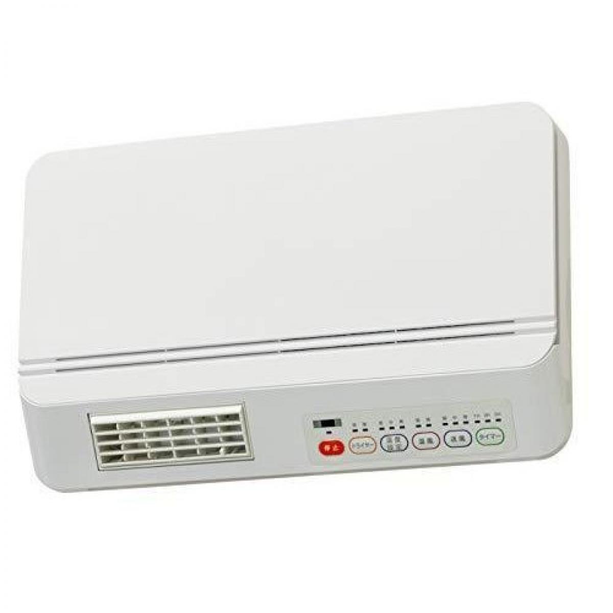 【在庫有・即納】 山善（YAMAZEN） 壁掛式 脱衣所温風ヒーター DFX-RJ12(W) 温風/送風切替 リモコン付 ドライヤー機能付 切タイマー付 暖房