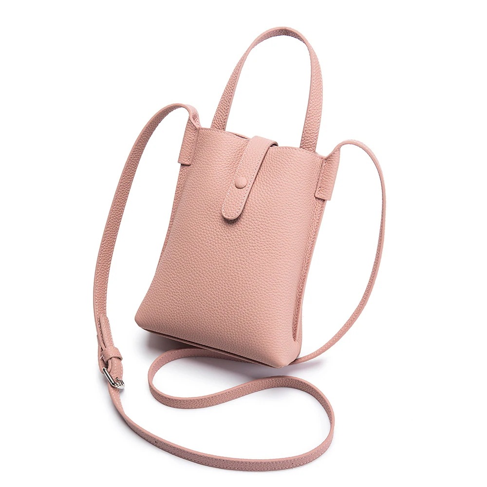 本革ファッションスマホポーチ 斜め掛け百合新型2Wayバック牛革ミニショルダーバッグ大容量