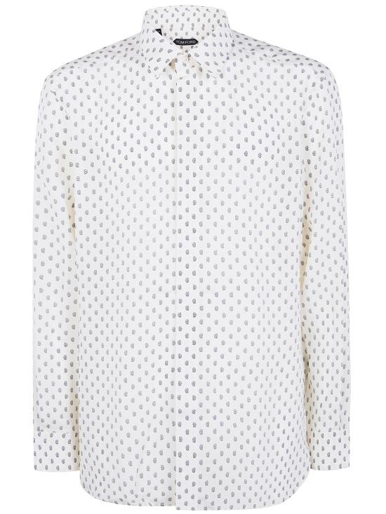 TOMFORD Men Long Tops HRN004 FMS082 WHITE BLUE