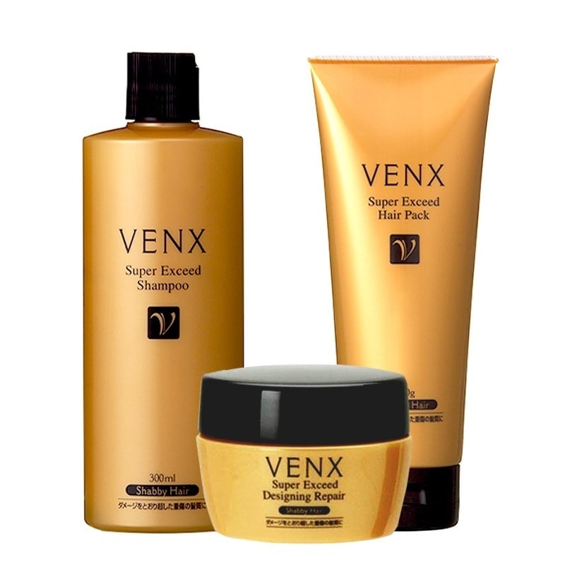 パシフィックプロダクツ ヴェンクス スーパーエクシード シャンプー 300mL + ヘアパック 230g + デザイニングリペア 150g セット ハイダメージ ダメージケア