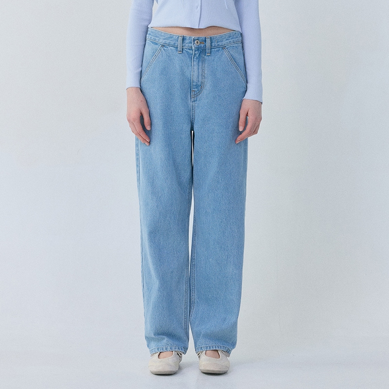 Slash Pocket Denim Pants (Light Blue)