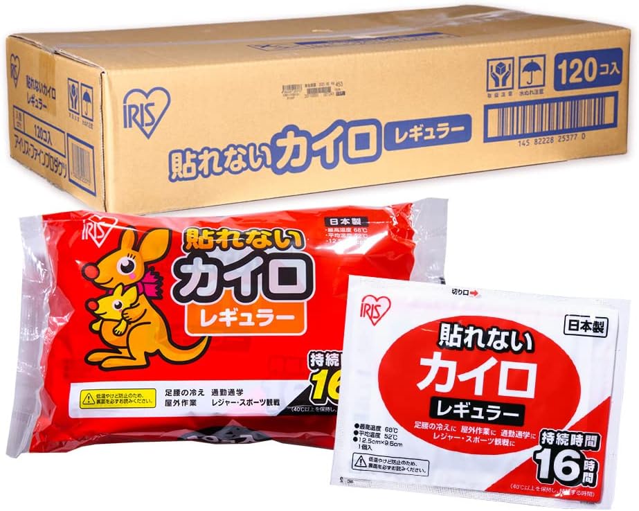 アイリスオーヤマ 使い捨てカイロ 貼れない 120枚 日本製 ぽかぽか家族