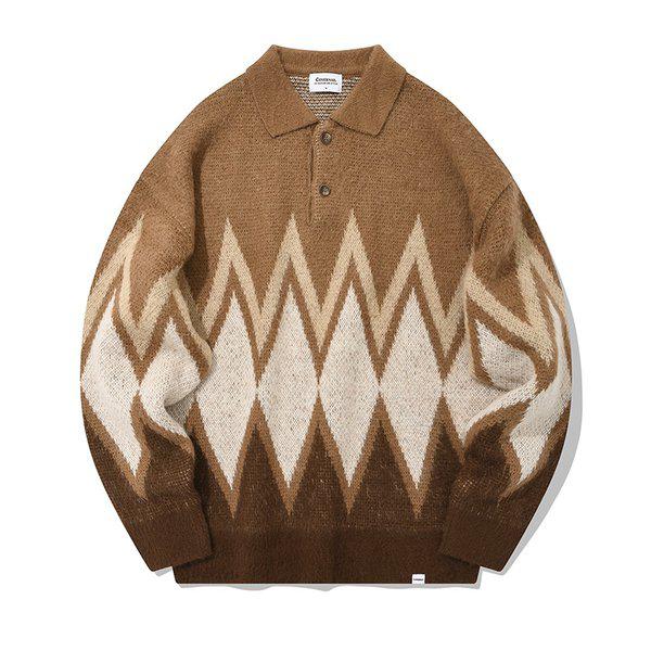 [通常価格：109,000ウォン]アーガイルモヘアポロニットブラウンCO2104KT15BR