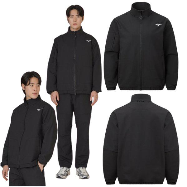 24AW 男女兼用ストレッチウーブンジャケット 伸縮性の良い起毛 優れた活動性 32YE462209 ブラック