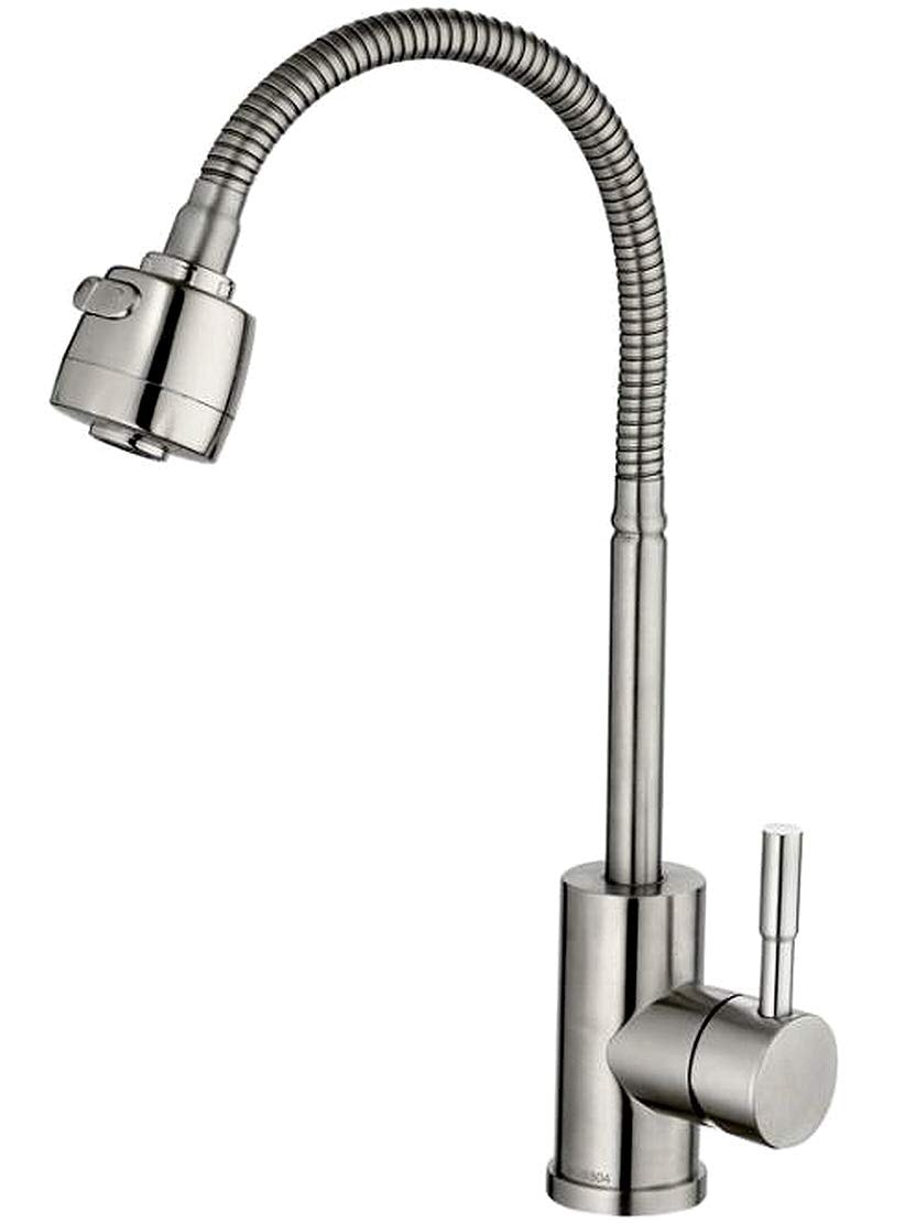 Life System(ライフシステム) シャワー 切り替え付き 混合水栓 キッチン 洗面用 シングルレバー ステンレス製 ノズル ヘッド SK223