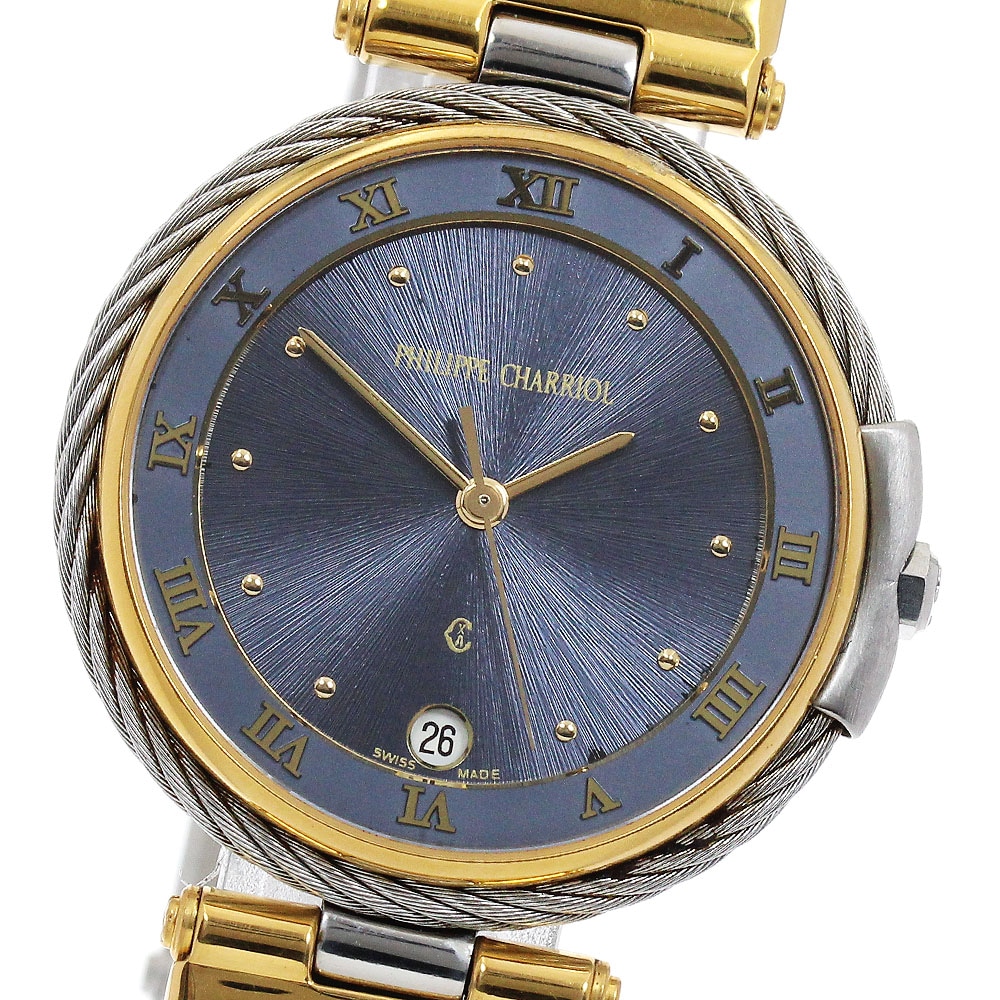 シャリオール CHARRIOL ケルティック デイト クォーツ メンズ _903078【中古】