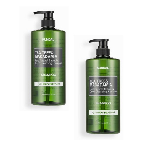 クンダルディープクレンジング脂性シャンプーチェリーブラッサム1058ml x 2ピース爽やかなしっとり柔らかい頭皮ヘアケア大容量