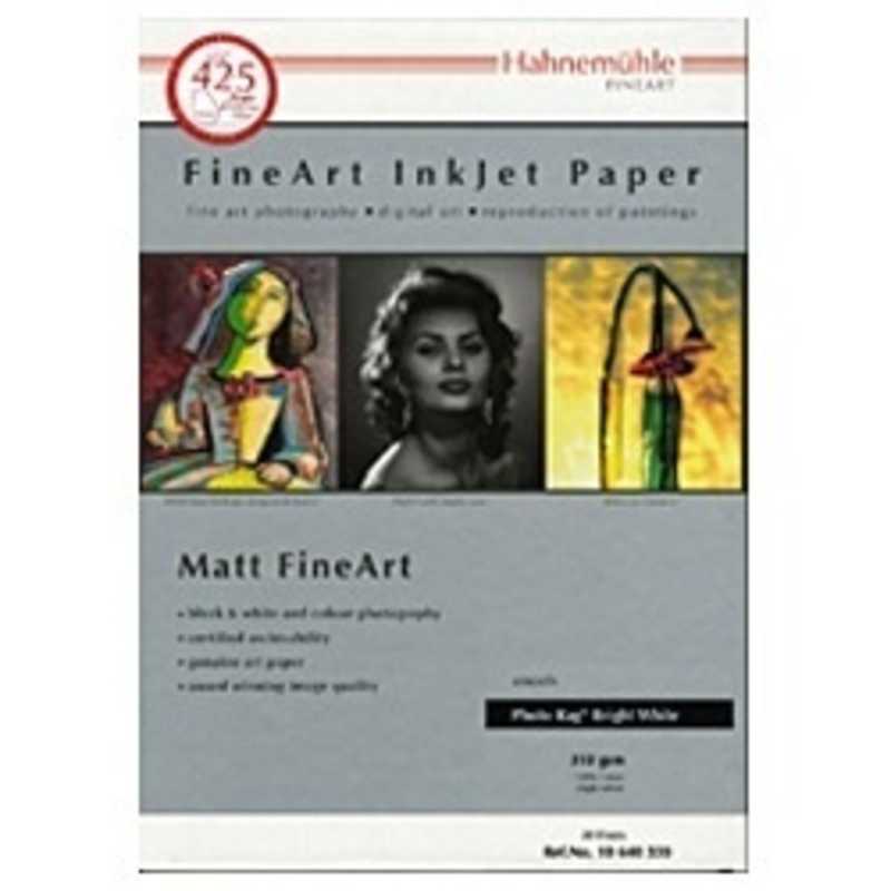 ハーネミューレ　フォトラグ ブライトホワイト 310gsm(A4サイズ25枚)　430189 (ブライトホワイト)