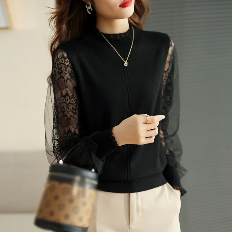 クーポン リブニット セーター トップス レディース 秋冬 重ねる着便利 着回し ニットソー ハイネック カットソー ニット 着痩せ シンプル 高伸 薄手 長袖 リブ ストレッチ 縦リブ 小顔 柔らか