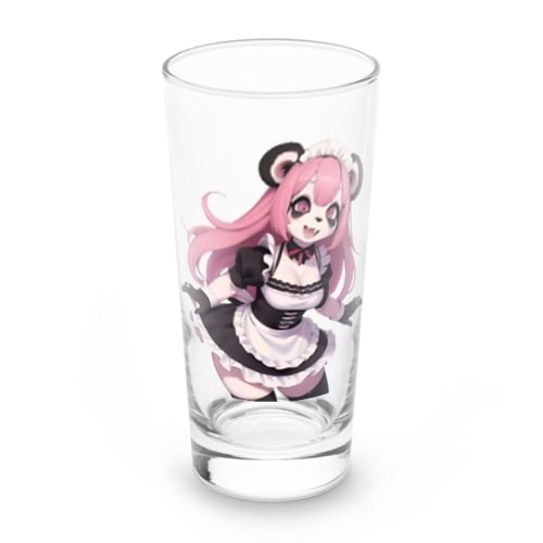 【文字入れ可能受注生産】パンダの女の子　メイド　ケモナー　ピンク髪 ロンググラス