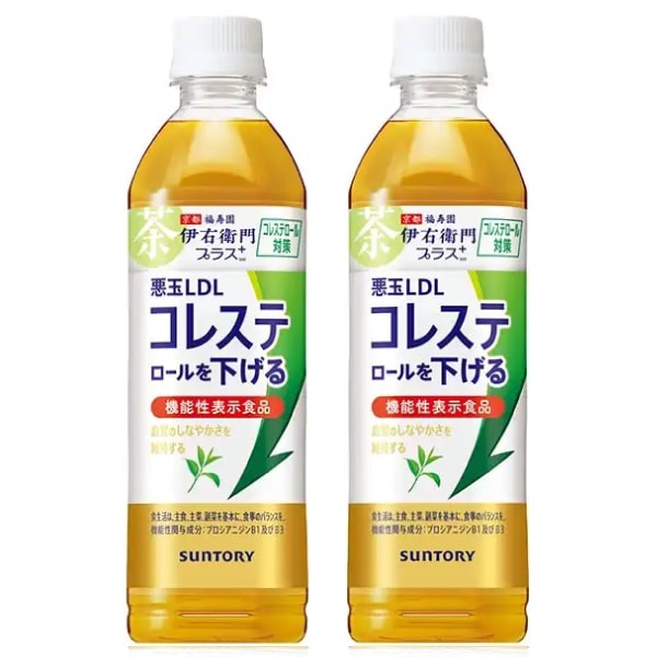 【セール】「48本」コレステロール対策　伊右衛門プラス　500ml　24本　2箱　サントリー　緑茶　機能性表示食品　m