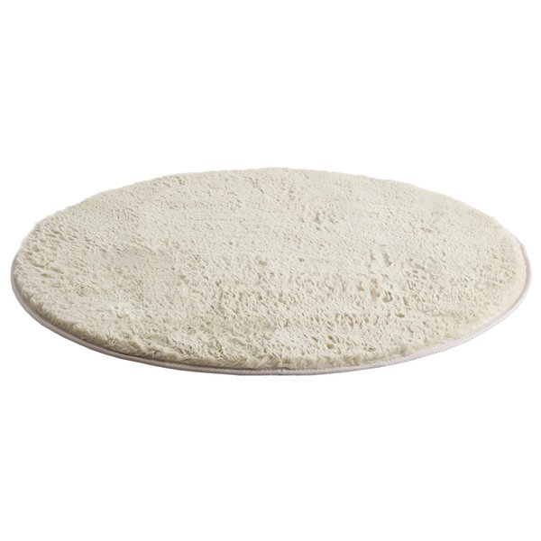 ふわふわシャギーラグ 円形 約140cm ベージュ