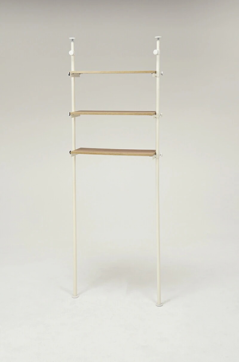 突っ張り洗濯機ラック（ホワイト）　KTR-3153WH洗濯機上の空間を有効活用できるつっぱりラック 6,917円