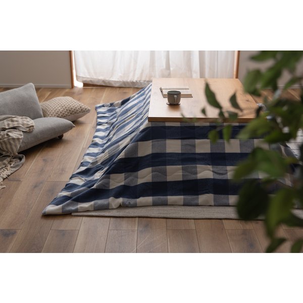 薄掛けコタツ布団 青 KK-166BL チェック 190230