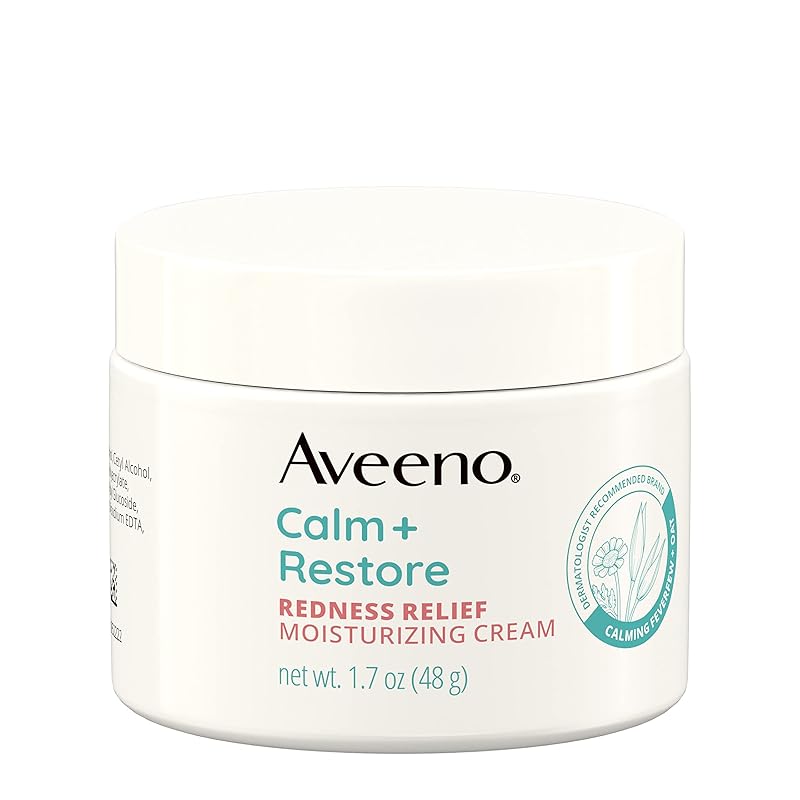 Aveeno, Calm + Restore（カーム＋リストア）赤みを抑える保湿クリーム敏感肌用無香料48g（1.7オンス）