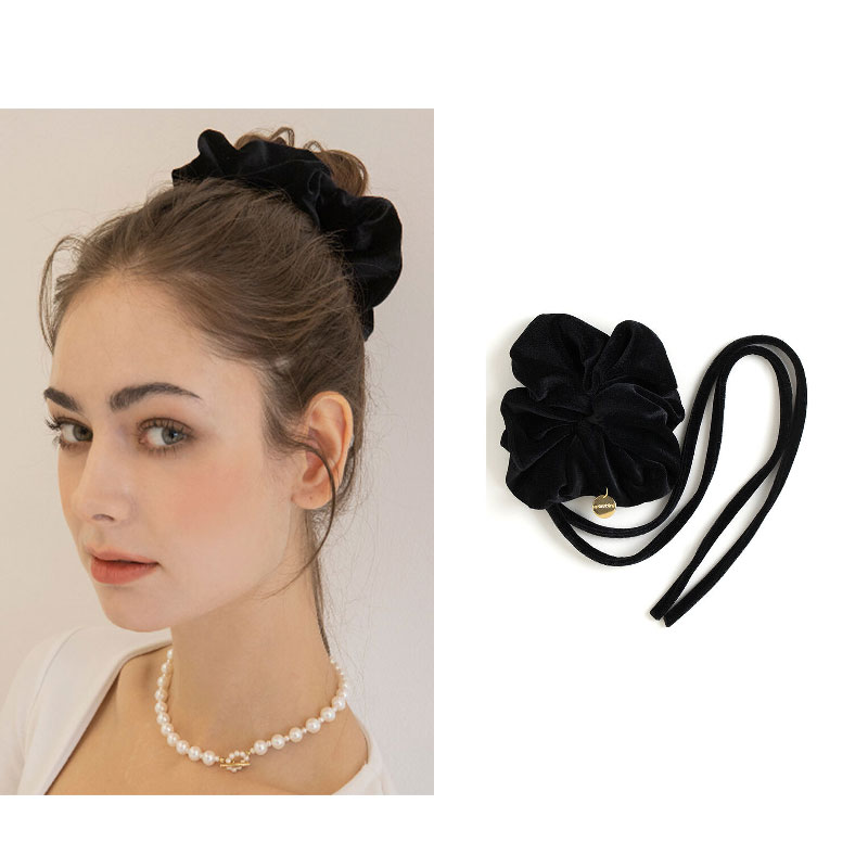 ポイントベルベットスクランチ/韓国ファッション/韓国ファッションスタイル/韓国ストリートファッション/SNSで人気/韓国の人気ブランド