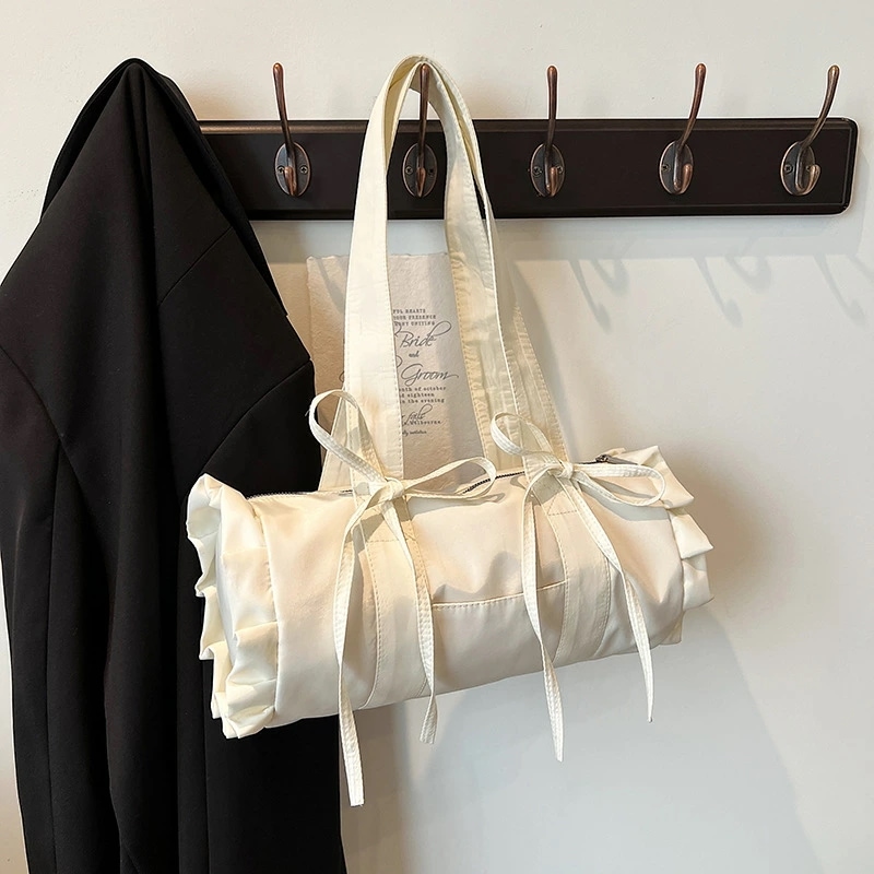 リボントートバッグ　韓国ファッション　デザイン　ins　バレエコア (T)