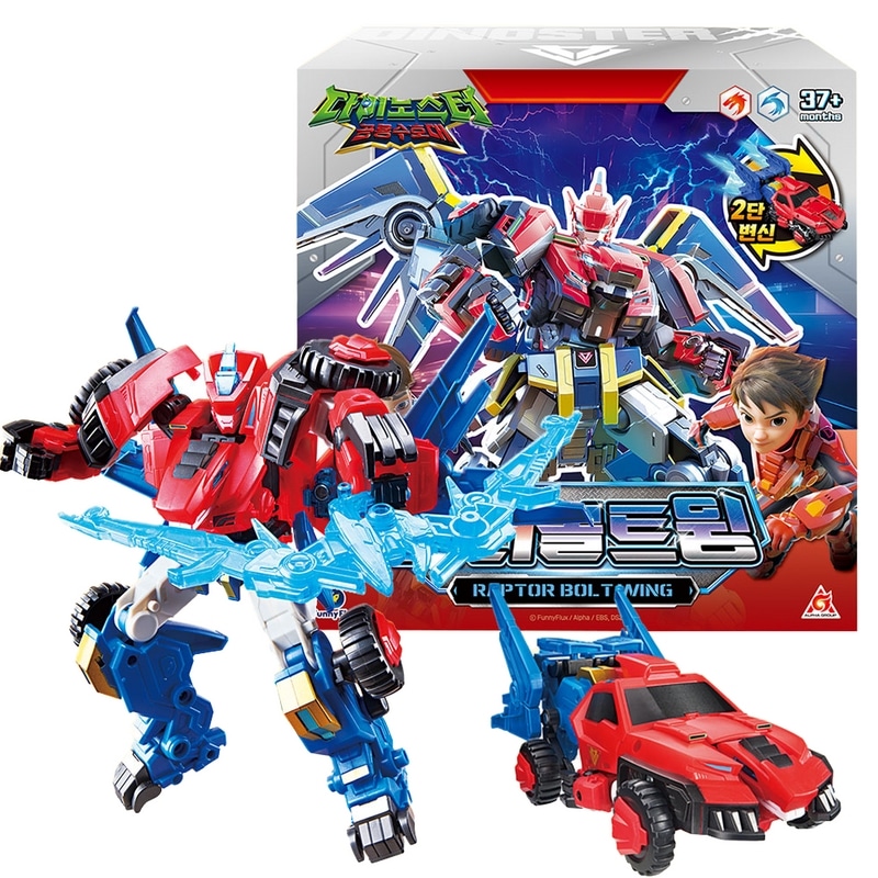 ダイノスターラプターボルトウィングラプターカープテラウィングロボット車のおもちゃ
