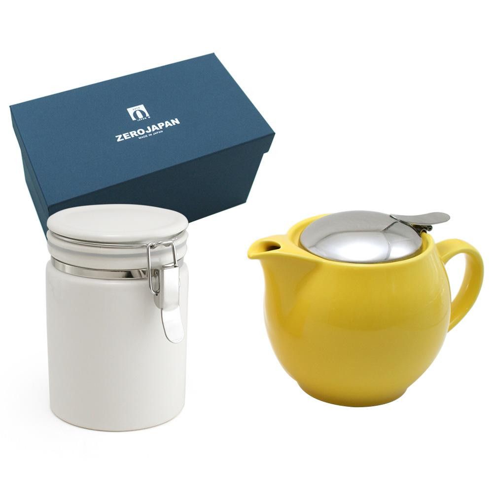 ZERO JAPAN ユニバーサルティーポット3人用+ティーキャニスター ZG-005 YP/イエローペッパー