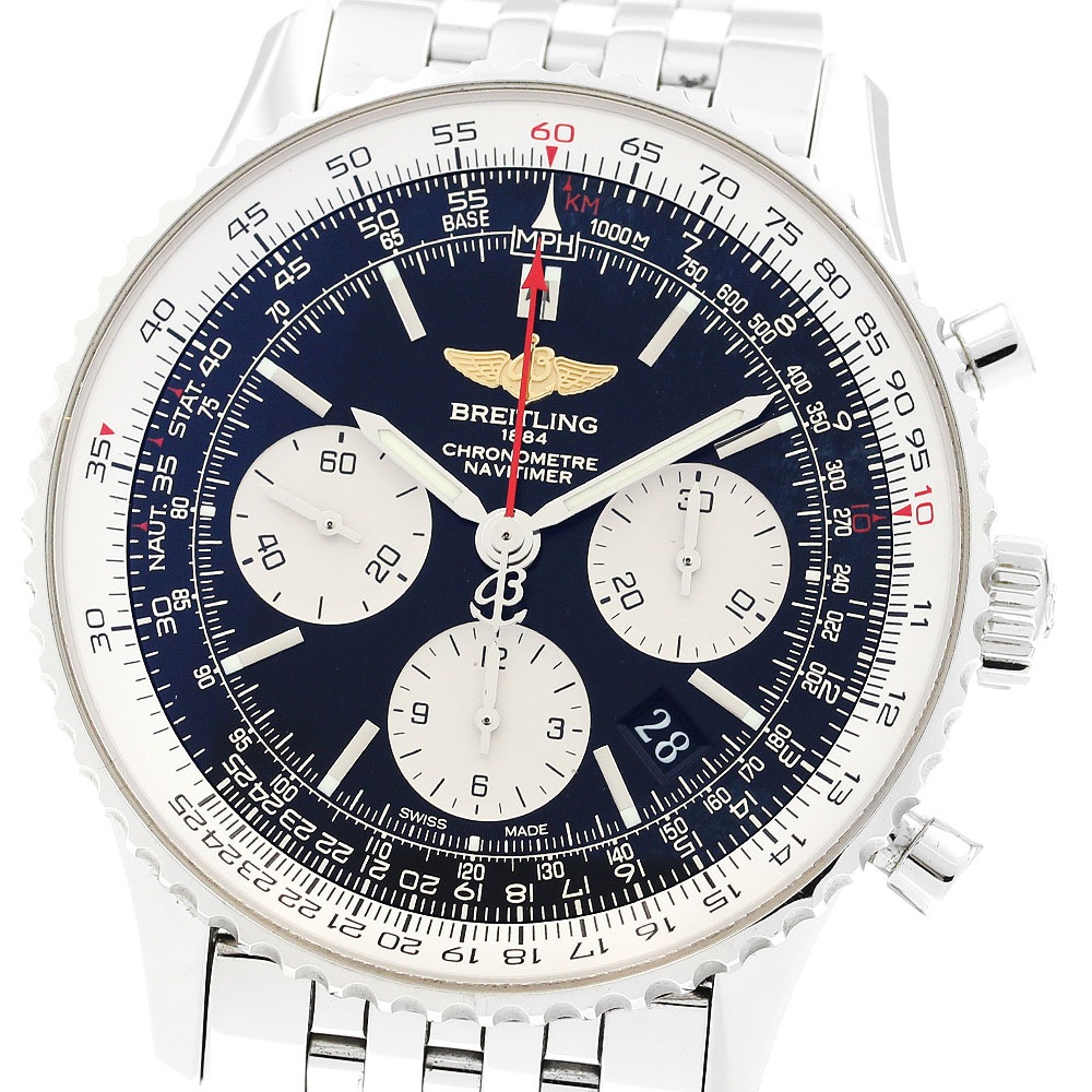 ブライトリング BREITLING AB0120 ナビタイマー01 クロノグラフ 自動巻き メンズ 良品 箱・保証書付き_896334【中古】