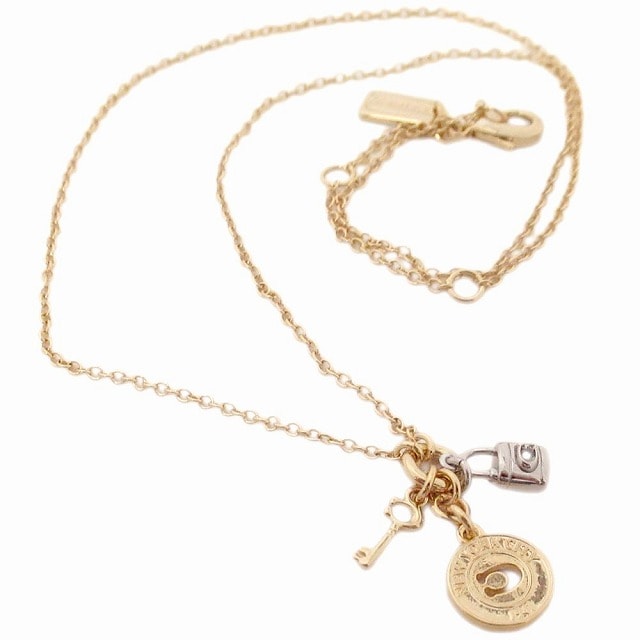 コーチ ネックレス COACH アウトレット パドロック 南京錠 モコインチャーム チーフ ペンダント ネックレス CV276A31