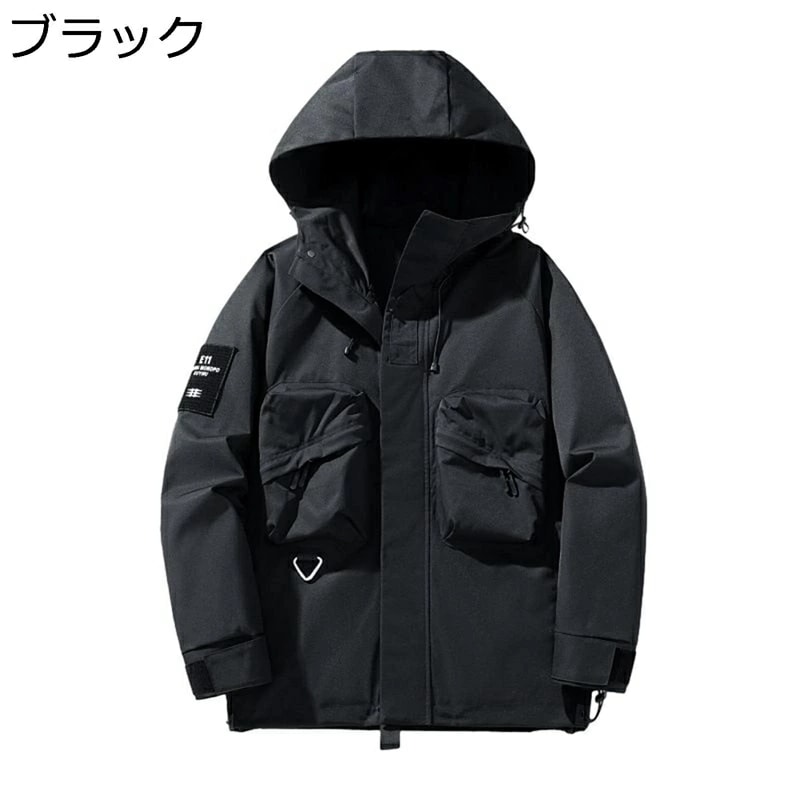 ジャンパー ミリタリージャケット メンズ フード付き 迷彩柄 裏起毛 防風 防寒 ジップアップ 長袖 ワーク ショート BIGシルエット おしゃれ パーカー キャンプ 原宿風 ストリート系 秋冬服