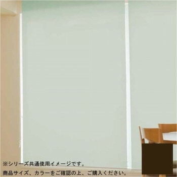 タチカワ ファーステージ 遮熱ロールスクリーン ダークブラウン 幅90x高さ180cm プルコード式 TR-1035 ビター