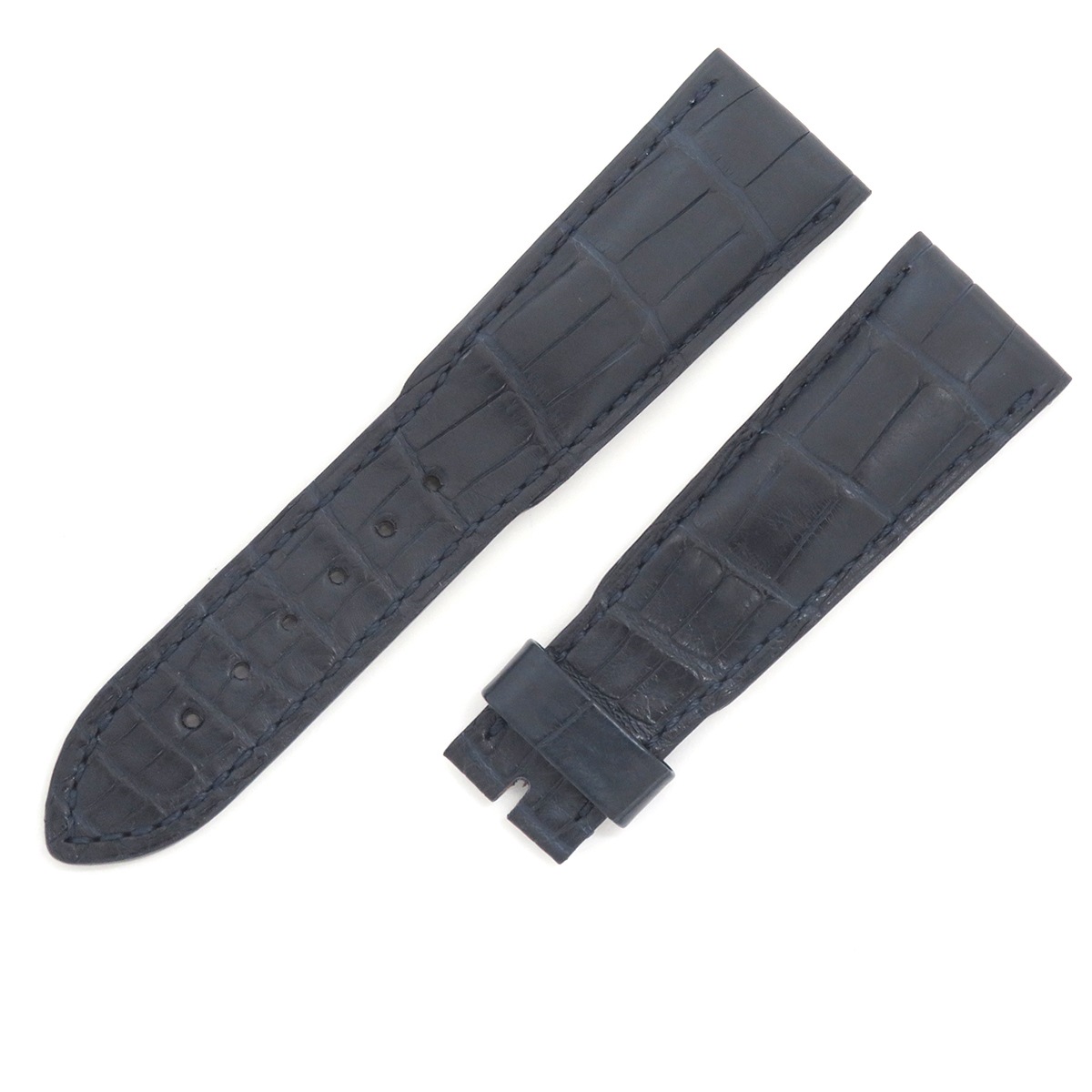 メンズ 未使用 純正 替え クロコ バンド ベルト ストラップ 23mm ネイビー 紺