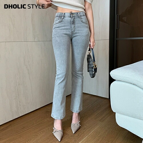 [メガ割りSALE]シークレットゴムフレアデニムパンツ・p630831