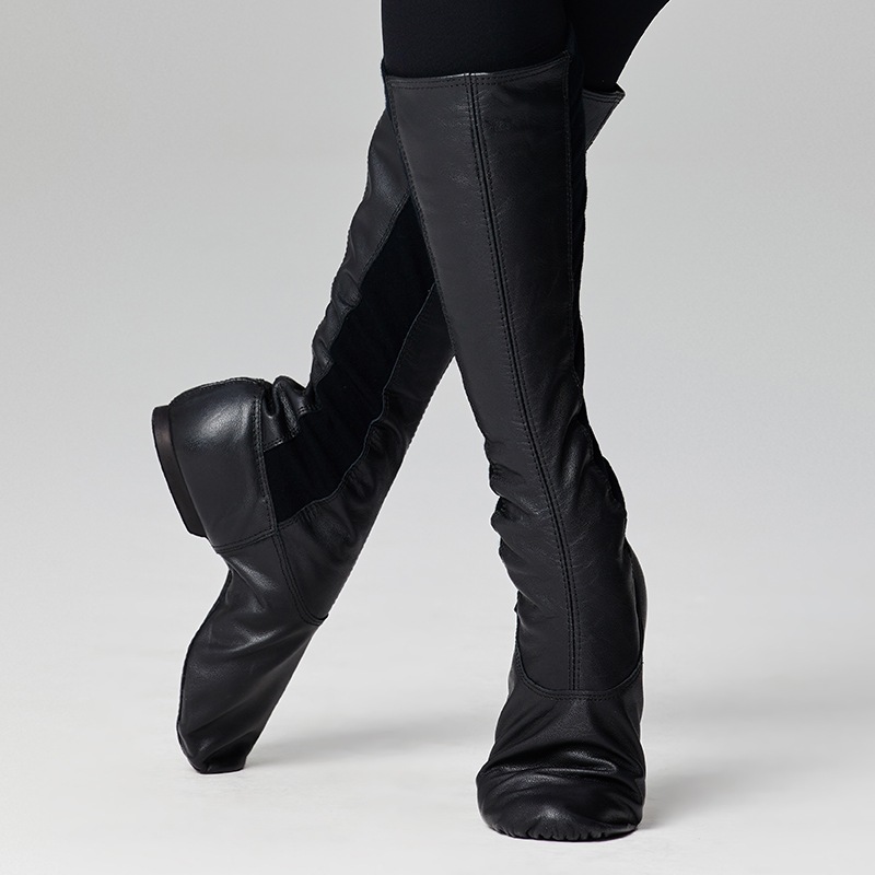 キャラクターブーツ 牛革 舞台 サイドデザイン ユニセックス メンズ ダンスブーツ 柔らか レディース ローヒール バレエ ステージ 劇団 ドンキホーテ CB261Lco