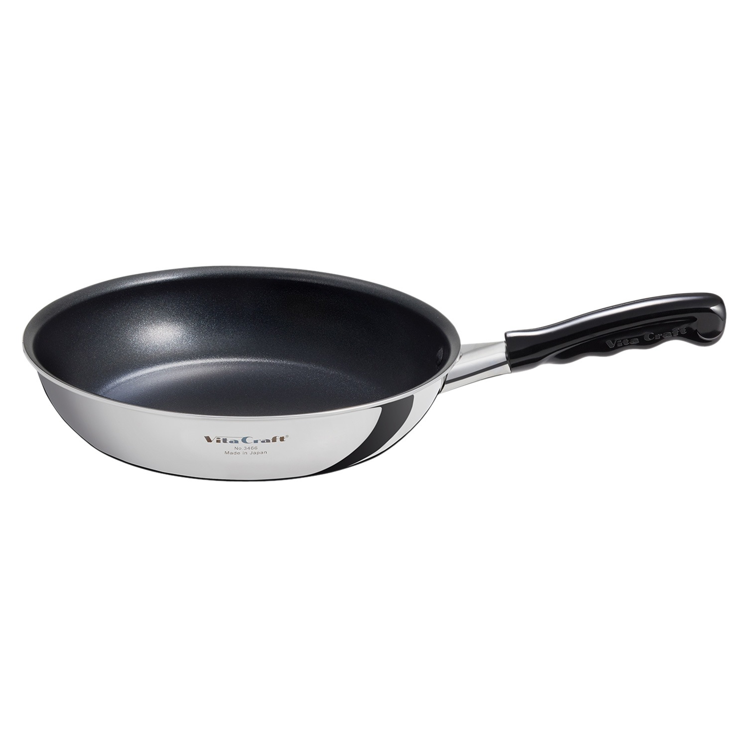 フライパン ウォックパン 24cm IH ガス対応 直火 深型 軽量 軽い ステンレス アルミ 日本製 No.3466