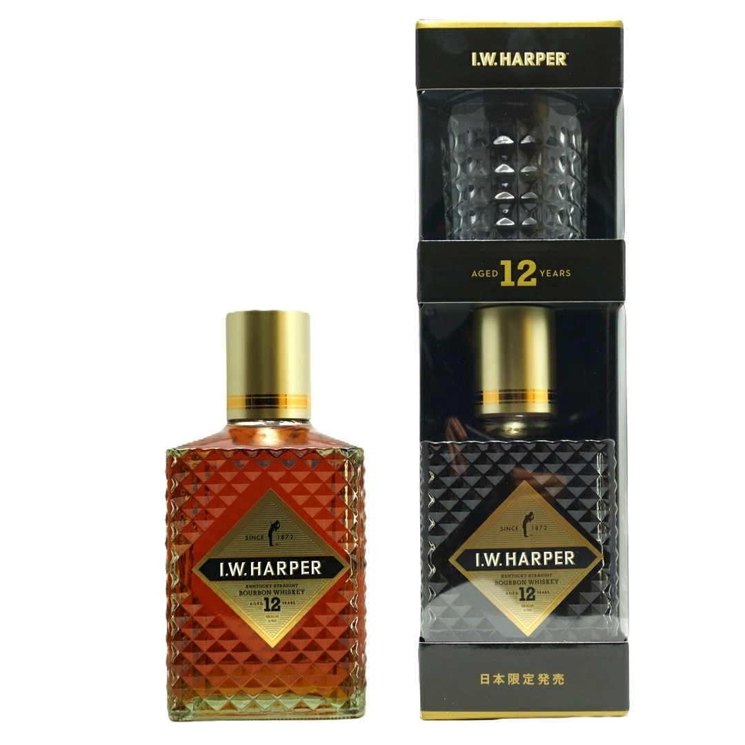 Ｉ．Ｗ．ハーパー 12年 43度 ギフトボックス 2025 オリジナルグラス付 700ml 正規品 バーボン IWハーパー ^YEIHG2JF^
