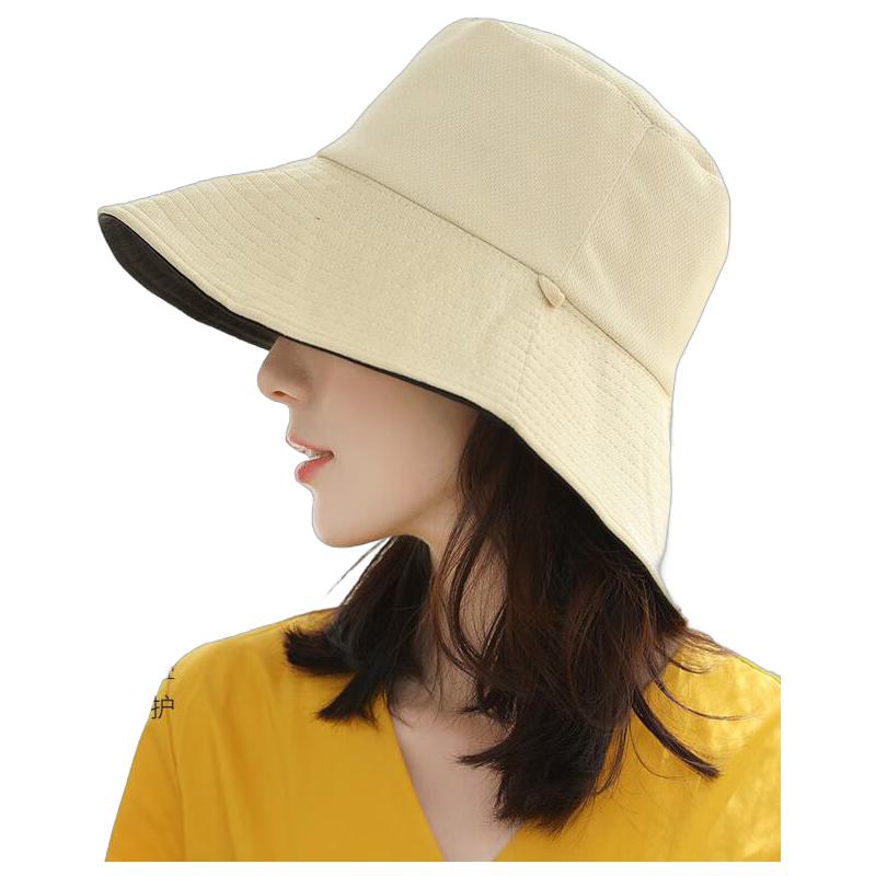 日焼け止め帽子レディースサンバイザーサンバイザー漁師帽夏のアウトドア顔カバー紫外線防止帽子女カーキ