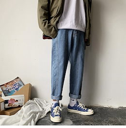 ★新製品の入荷★韓国ファッション/CHIC気質/大人気/おしゃれな/レトロ/ゆったりする/原宿BF风/トレンド/学生/ジーンズ/ロングパンツ