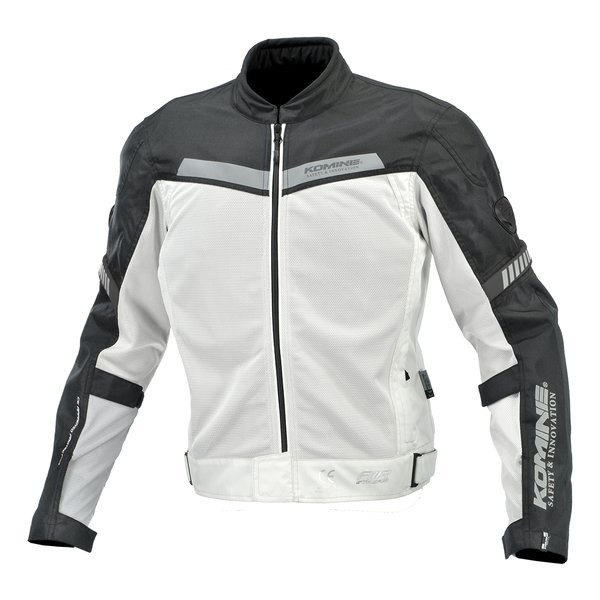 バイク用 プロテクトハーフメッシュジャケット ライトグレー/ブラック メンズ Mサイズ JK-1274/LIGHT GREY/