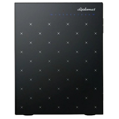 【設置無料】ディプロマット タッチパネル式 デザイン 金庫 60分耐火 内容量36L 警報アラーム付 S500B オニキスブラック