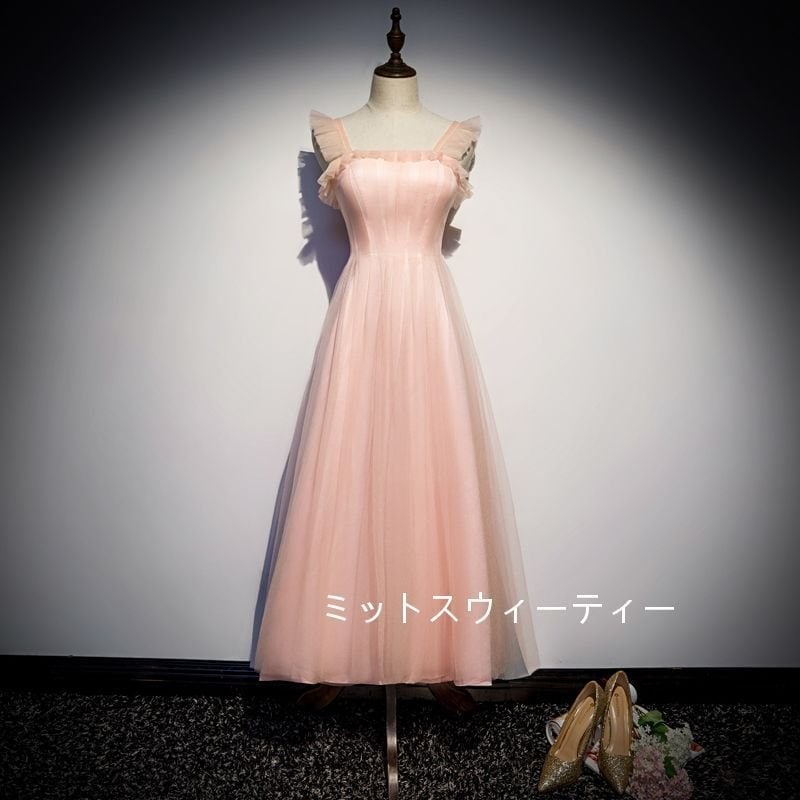 カラードレス 安い イブニングドレス 二次会 aラインドレス 演奏会 花嫁 フォーマルドレス 発表会