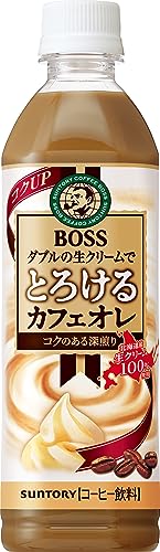 BOSS(ボス) サントリー コーヒーボス 液体 とろけるカフェオレ 500ml×24本