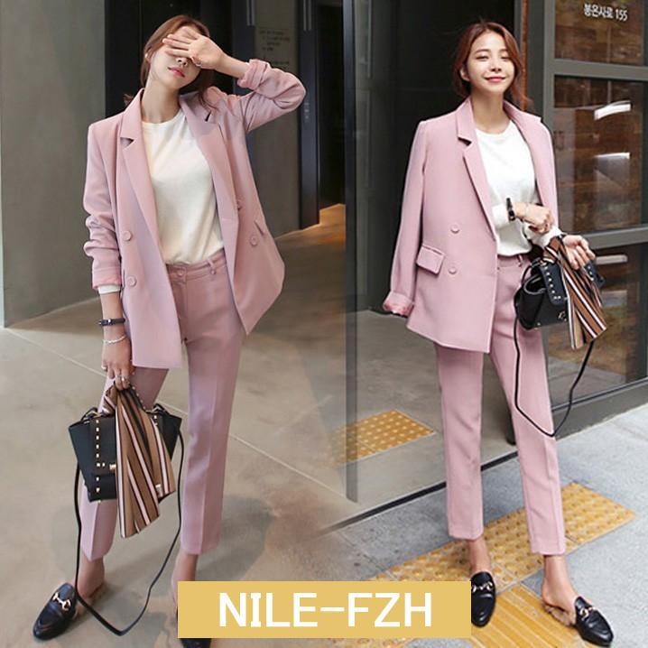 セットアップ レディース 40代 春秋 上下セット ビジネススーツ オシャレ 韓国風 着痩せ 大人セットアップ通勤 きれいめ 長袖スーツ ロングパンツ