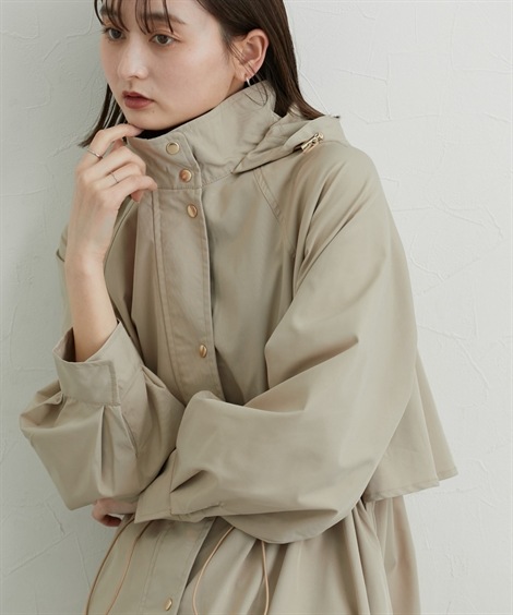 ダウンジャケット・コート バックヨークロング丈モッズコート