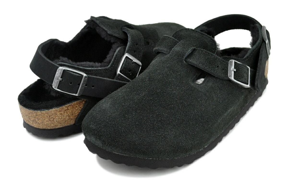 トキオ インサイド シアリング ナロー ナローフィット ブラック スウェード サンダル レディース 1028328