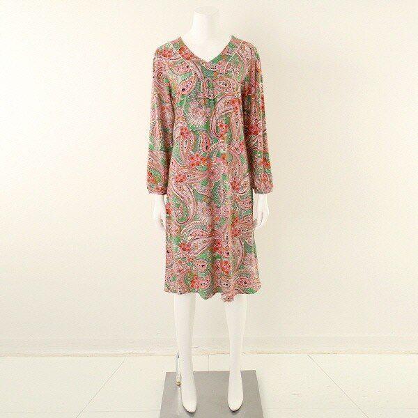 WGN337WGR_テンセルスパンVネックイージーウェアワンピース